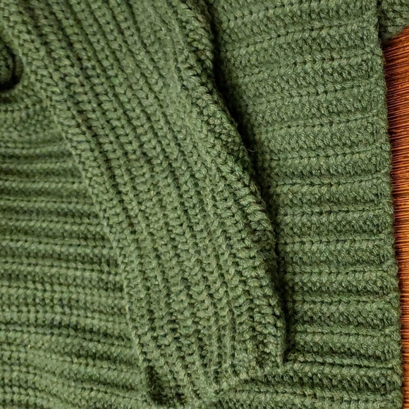 Goodthreads Relaxed-Fit Cotton Shaker Stitch Turtleneck Sweater Pine Heather S - Picture 6 of 8